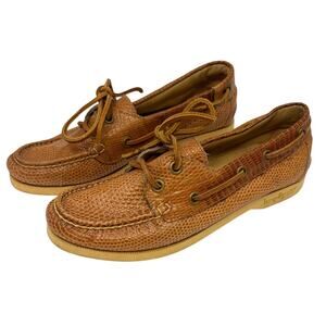 Women’s 5.5 B / Bid Kids 4 | LOUNGE LIZARDS Lizard Skin Sip-on Deck Boat Shoes